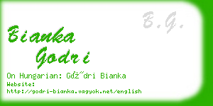 bianka godri business card